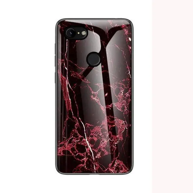 Закаленное Стекло чехол для телефона для Google Pixel 2 3 3A 4 XL Мрамор задняя крышка для Google Pixel 3XL 3aXL 4XL 2XL Pixel3 гладкая Coquea - Цвет: 6