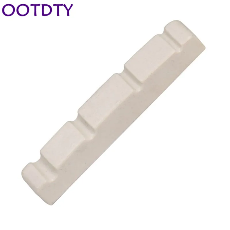 OOTDTY 2pcs 4 String Electric Bass Top Nuts Slotted 38mm 44mm Replacement Parts suit for guitar