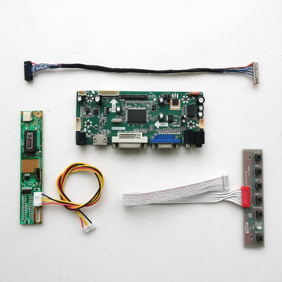 For N133I3-L01/L02 HDMI+VGA+DVI 1280*800 13.3" LCD panel monitor MNT68676 display controller drive card CCFL LVDS 20-Pin DIY kit