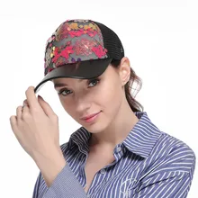 Женская бейсболка аппликация с блестками сетка Регулируемая дышащая бейсбольная кепка Кепка для улицы כgorgorgorra hombre casquette бейсболка# E