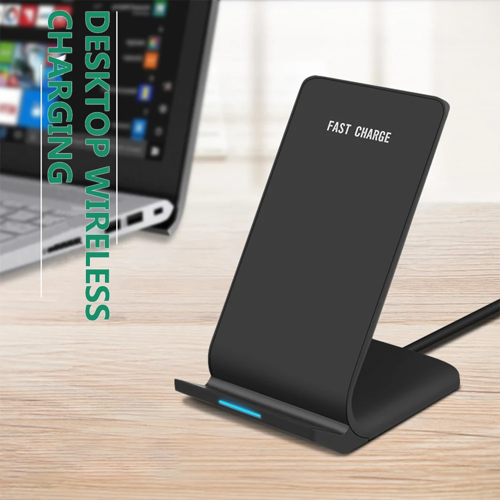 

10W Qi Wireless Fast Charger Charging Pad Stand Dock Station For Samsung S10 S9+ S9 S8+ Note 10 9 8 7 IPhone X 8 Plus XR XS Max
