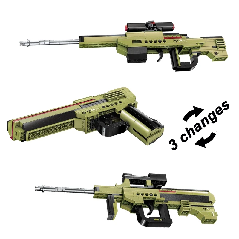 New Military ww2 Swat Building Blocks Desert Eagle Pistol Gun Brick Sniper Rifle With Bullets Model High-Tech Toys for Boy Gift | Игрушки и