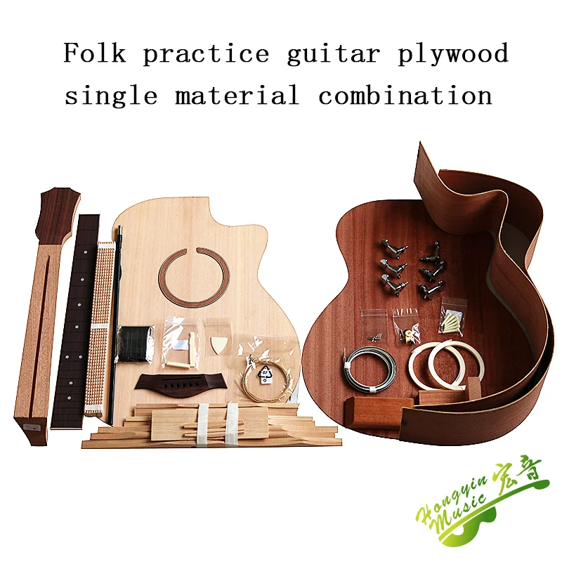 Modernisering følgeslutning kassette 41 inch GAC Cutaway guitar DIY folk ballad single guitar accessories  package spruce solid wood side back plywood|Guitar| - AliExpress