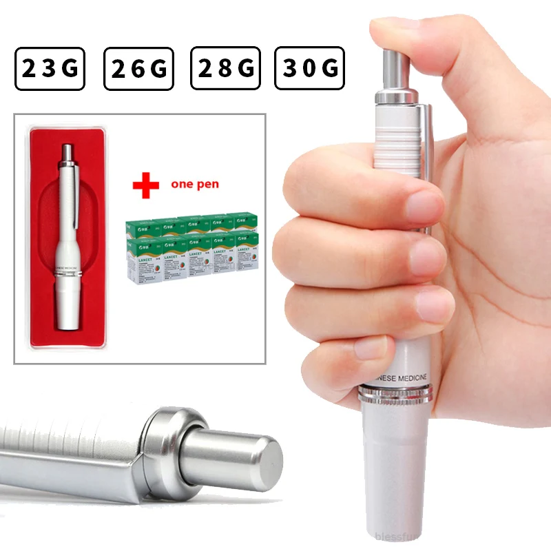 pena de aço inoxidável estéril da agulha de cupping das agulhas descartáveis da lanceta para torção fora da terapia do teste de sangue da lanceta do sangue