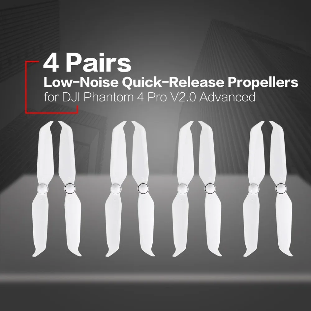 4 пары низкий уровень шума Пропеллер CW CCW быстрый выпуск реквизит лезвие запасные части для DJI Phantom 4 Pro V2.0 Advanced серии Drone