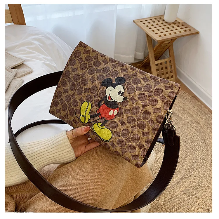 Disney princess Mickey mouse сумка из искусственной кожи с Минни Маус сумка через плечо для девочек Сумка через плечо для девочек сумка с Микки Маусом