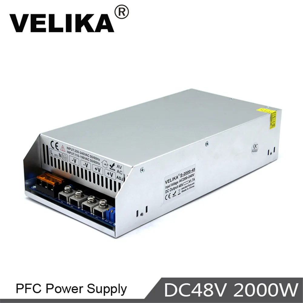 Универсальный 48VDC PFC Импульсный источник питания 41.7A 2000 Вт трансформатор драйвера