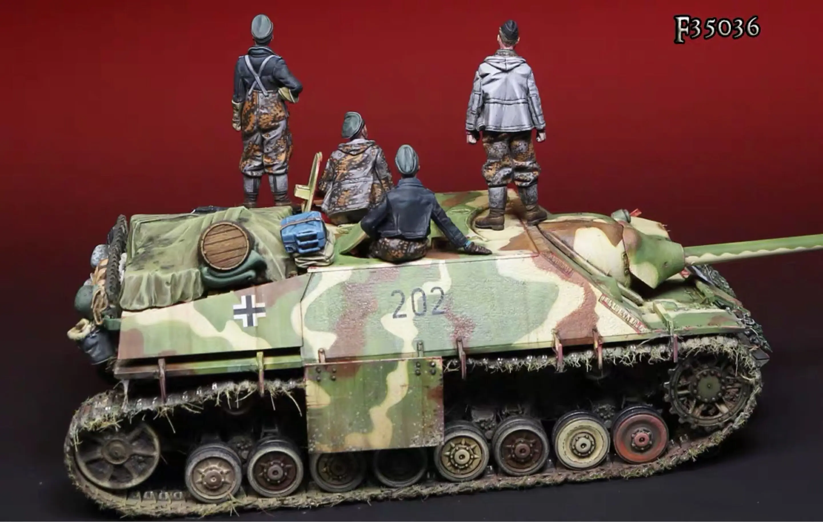 1/35 модельная фигурка из смолы наборы 4 фигурки(без бака) Unassambled Неокрашенный 752