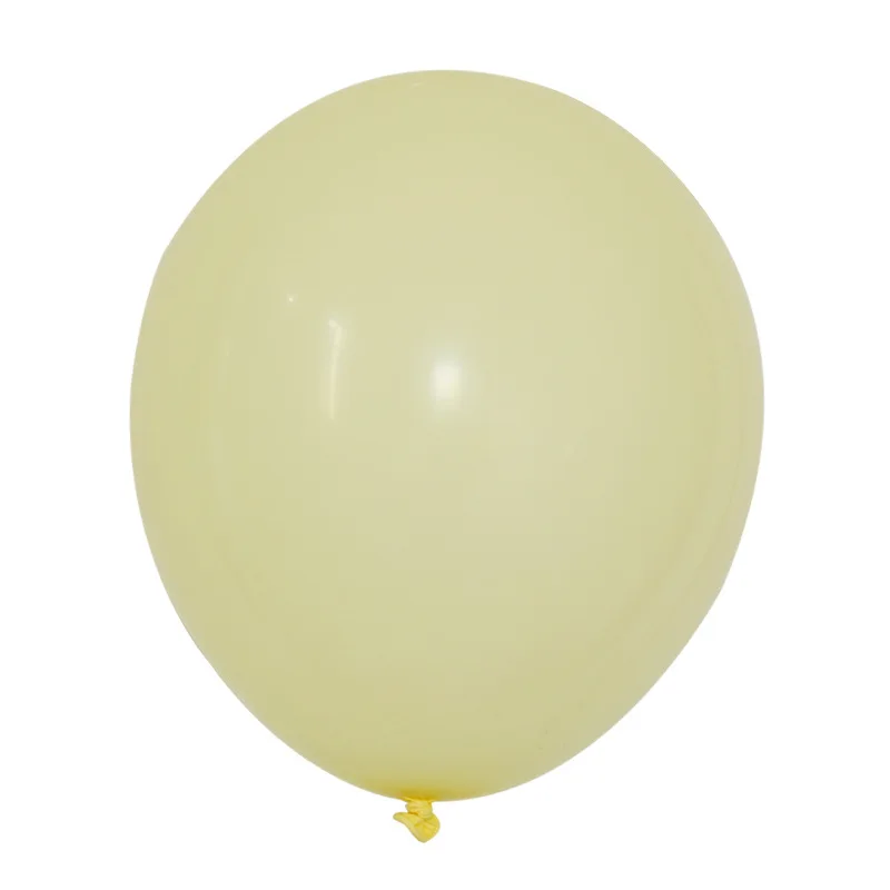 100 шт 10 дюймовые латексные шары макароны воздушный гелиевый баллон воздушный шар для дня рождения, вечеринки, свадьбы, украшения латексные шары для мальчиков - Цвет: Светло-желтый