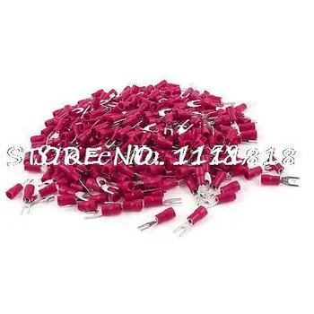 

1000x SV1.25-3.2 Fork Type Pre Insulated Wiring Terminals Red for AWG 22-16