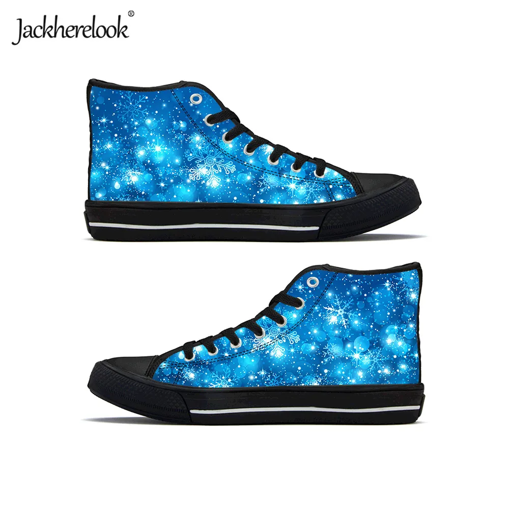 Jackherelook Прохладный снежинка; туфли с подошвой из вулканизированной резины Для женщин Для мужчин повседневная модная парусиновая обувь для маленьких мальчиков и девочек на открытом воздухе кроссовки для бега и занятий спортом - Цвет: HML069Z38A