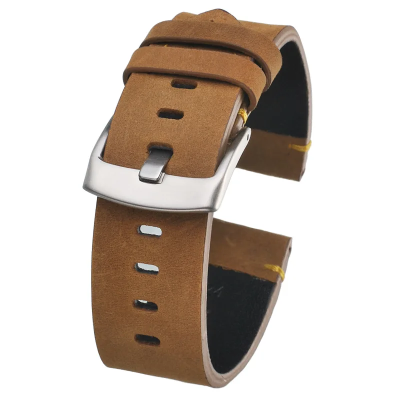 Кожаный ремешок для часов samsung gear S2/S3/4 Ticwatch huawei GT Watch 2 кожаный ремешок для часов браслет для часов 20 22 24 26 мм