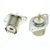 Разъем UHF PL259 SO239 Coax, гнездо UHF, гнездо, 2 отверстия, фланец, панель, крепление, припой, чашка, латунь, прямые коаксиальные Радиочастотные адапте... ► Фото 2/6