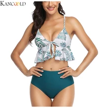 KANCOOLD, сексуальный комплект бикини с леопардовым принтом из двух частей, купальник для женщин, купальный костюм на бретельках, Солнцезащитный пляжный купальник, новинка
