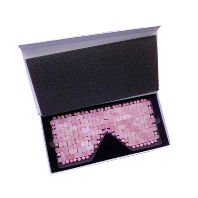 Rose Quartz Jade Eye Mask Amethyst Massager Natural Stone Face Aventurine Sleep Relaxation Healthcare Gift |