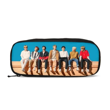 

New Storage Girls Wallets Fashion Korean Stars Pencil Case Office Stationer School Supplies Large Childern Pen Purse Pencil Bag
