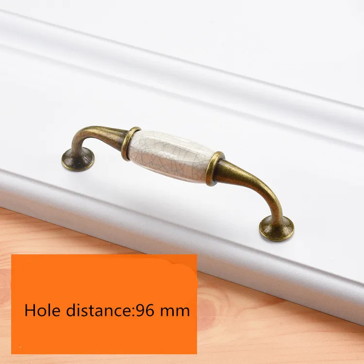 Hole distance 96mm Европейский алюминиевый сплав, черная и белая ручка, дверный ящик, шкаф для шкафа, ручки для шкафа, ручки для мебели, фурнитура, ручка - Цвет: Hole distance 96mm