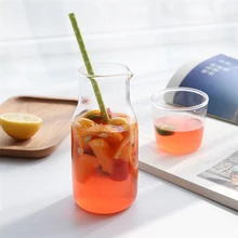 Набор стеклянных бутылок для горячей и холодной воды, стакан для воды, стакан для воды, стакан, бутылка для цветочного чая, кофе, сока, молока, колы, вина, пива, чашка