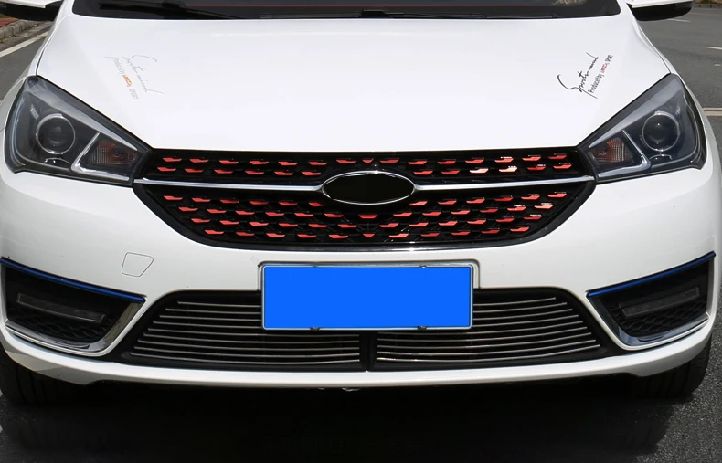 Для Chery ARRIZO5 ARRIZO 5, новинка, нержавеющая сталь, управление, передняя сторона, звездная сетка, блестки, Внешнее украшение, автомобильные аксессуары
