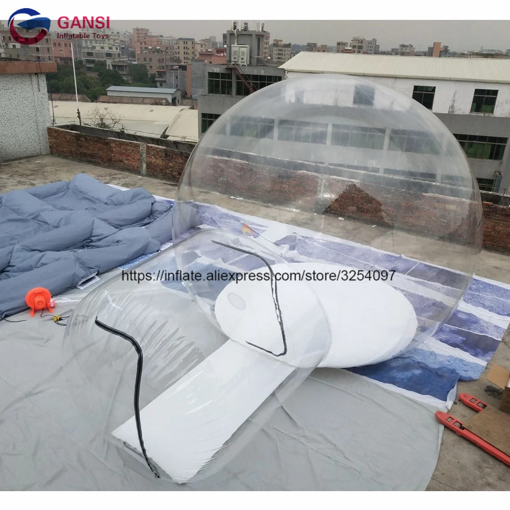 

Free shipping inflatable dome bubble tent blow up inflatable camping tent with entrance