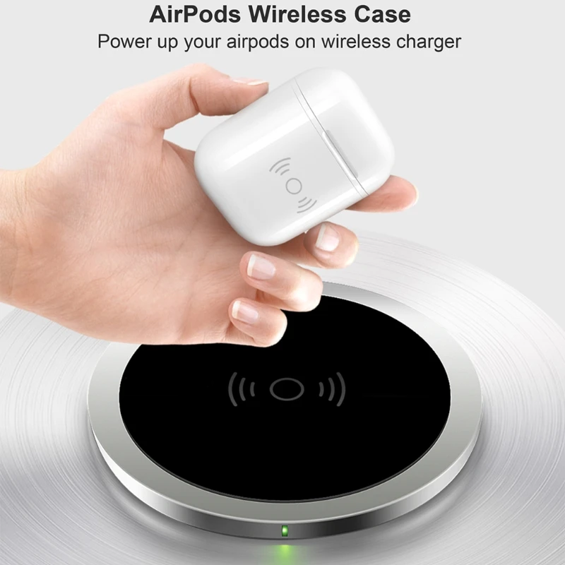 Беспроводной зарядный приемник чехол для Apple Airpods QI Стандартный Airpods беспроводной приемник совместим с любым Беспроводное зарядное устройство
