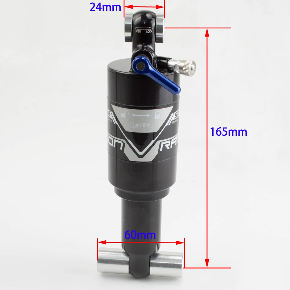 165mm Suntour RAIDON горные велосипедный вынос руля воздуха задний амортизатор DH горный велосипед задний Амортизатор велосипед пневматическая подвеска 165/190/200 мм - Цвет: 165mm
