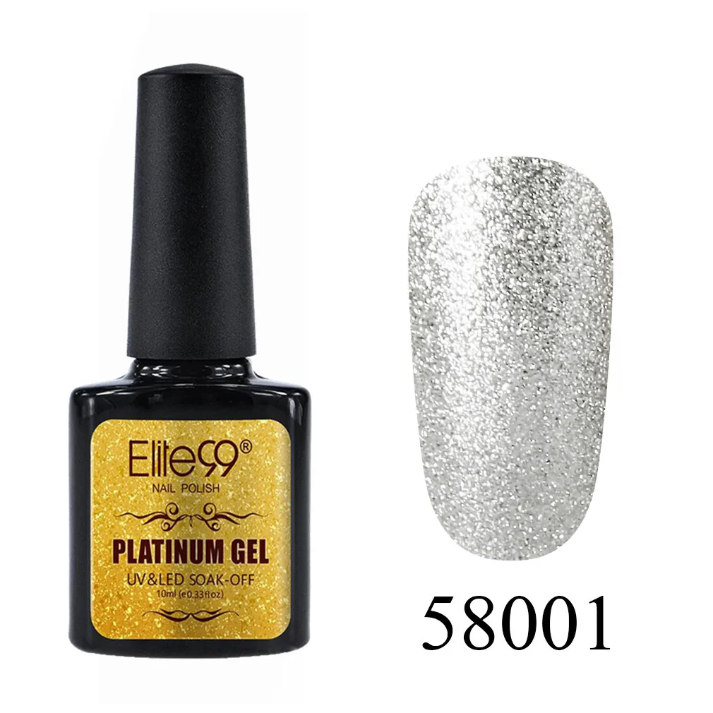 Elite99 Гель-лак для маникюра Полупостоянный Vernis верхнее покрытие УФ светодиодный 10 мл гель покрытые лаком ногти искусство Блестящий УФ лак для ногтей с блестками лак