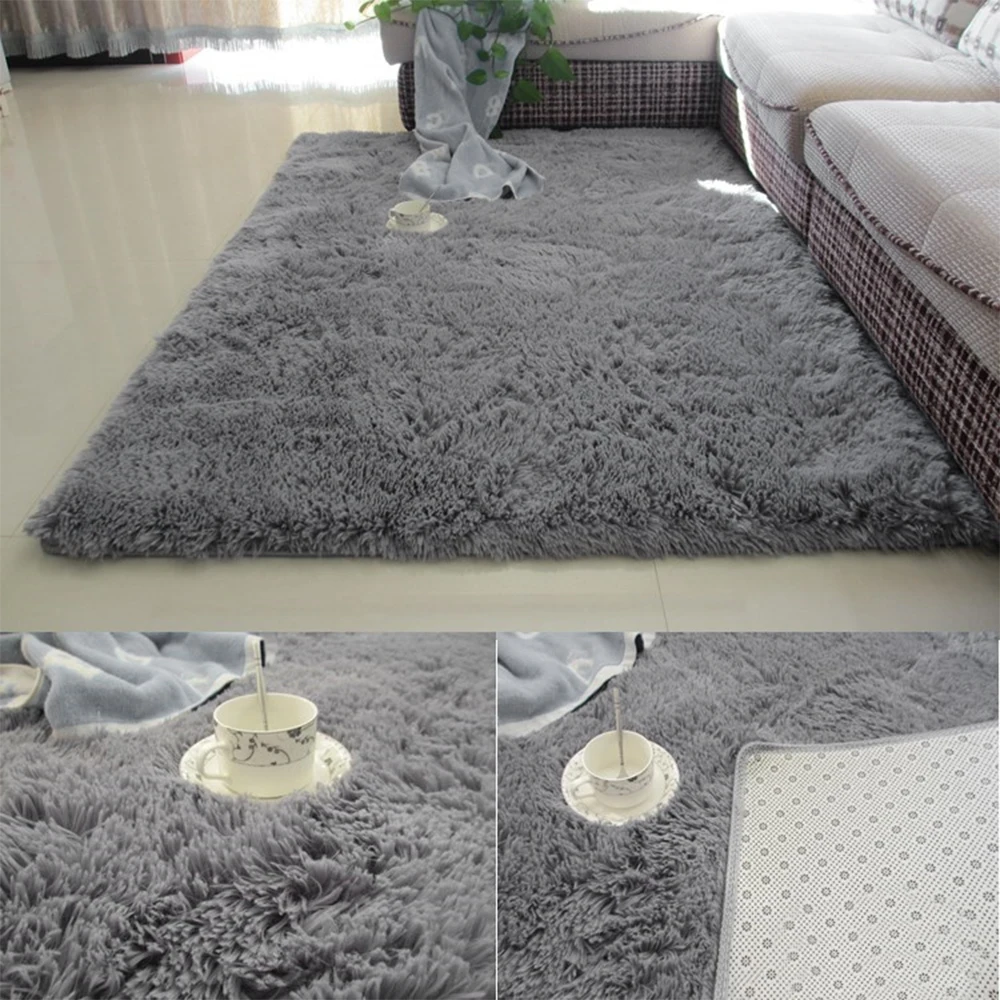 DIDIHOU 1 шт. серый цвет Противоскользящий мягкий ковер современный коврик для гостиной/спальни прикроватные коврики