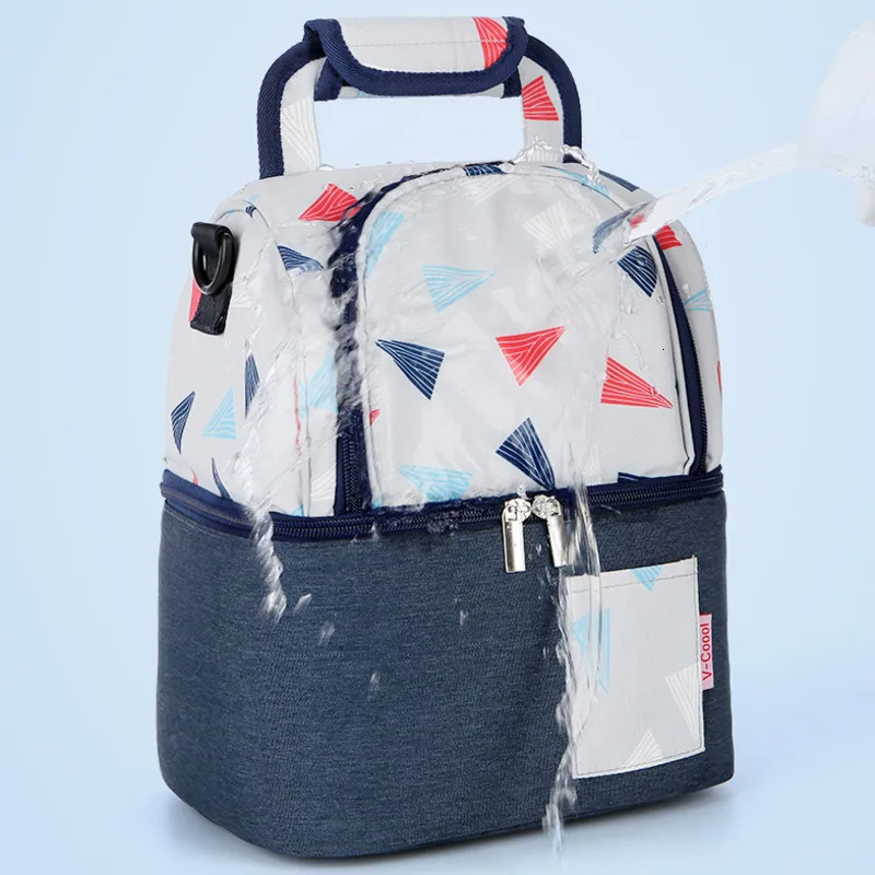 Baby Breast Milk Cooler Feeding Bottle Backpack Breast Pump Storage Double Layer Bag Outdoor Insulation Preservation Mummy Bag