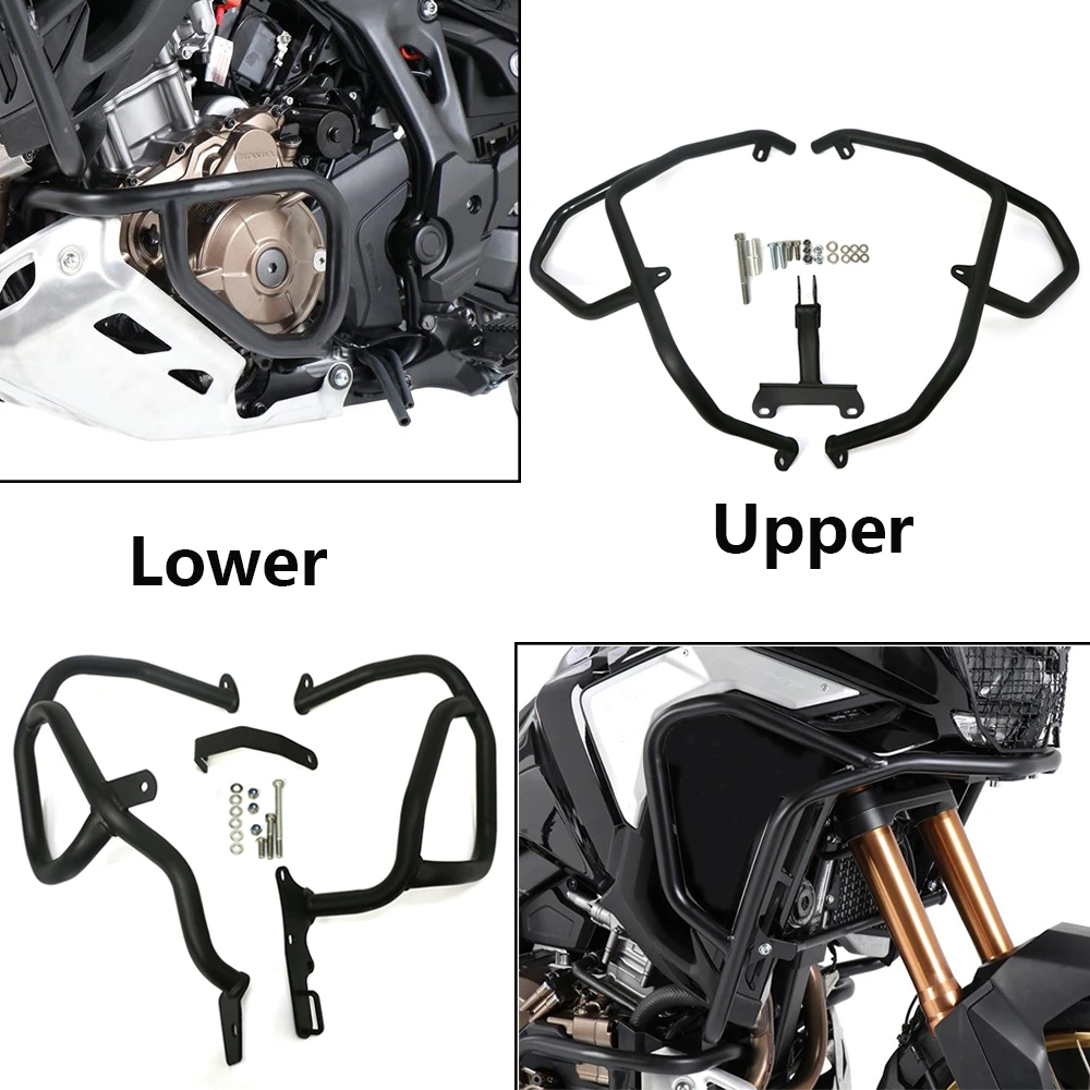 For Honda Crf1100l Crf 1100 L Africa Twin Adventure Sports Dct 22 Crash Bar Upper Lower Highway Engine Guard Bumper Bumpers Chassis Aliexpress