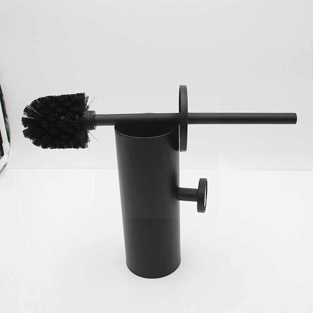 

Matt Black Toilet Brush Holder Steel Cleaning Tool Brush Toilet Wall Vertical Bathroom Mounted Durable S6t6