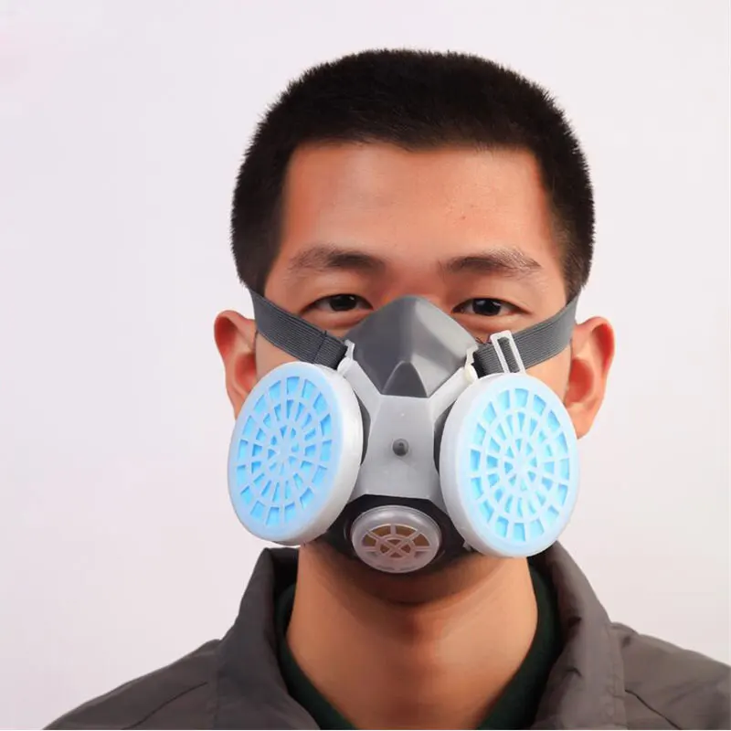 Gas Mask Dust Masks Suit Mouth Mask Protection PM2.5 Industrial Painting Spraying Respirator Safety For Work PM013