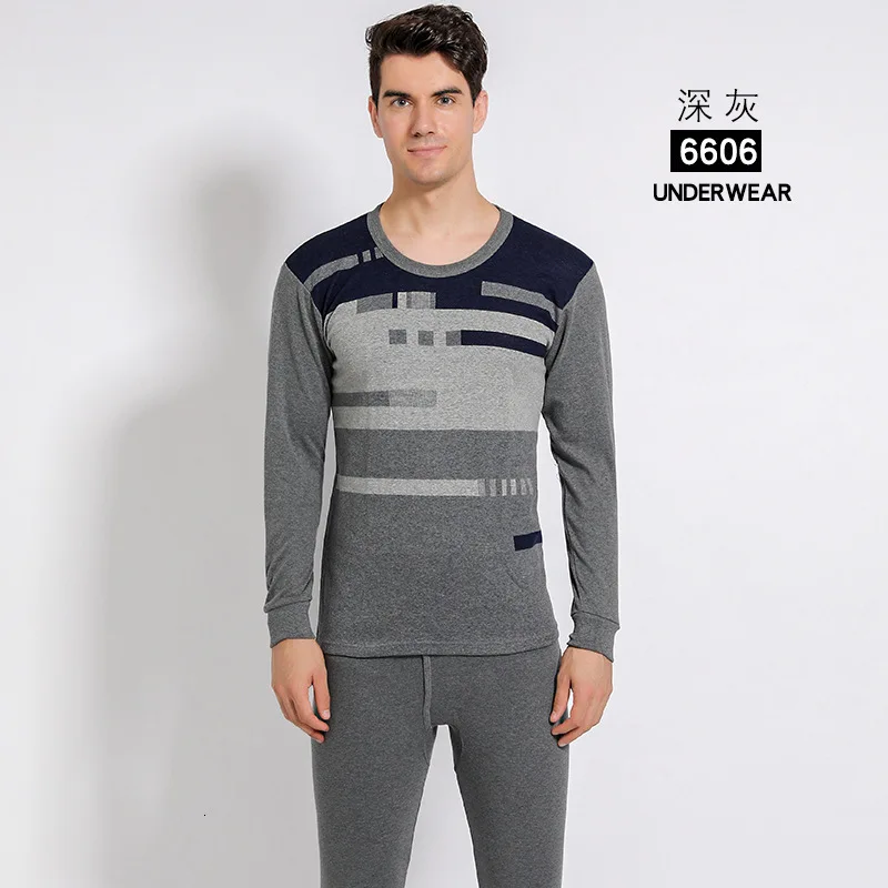 

Basics Fund Man Jacquard Weave Long Johns Set Pure Cotton Keep Warm Underwear Set