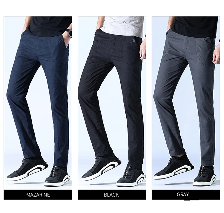 HCXY Летние повседневные брюки мужские тонкие корейские трендовые брюки мужские эластичные брюки мужские