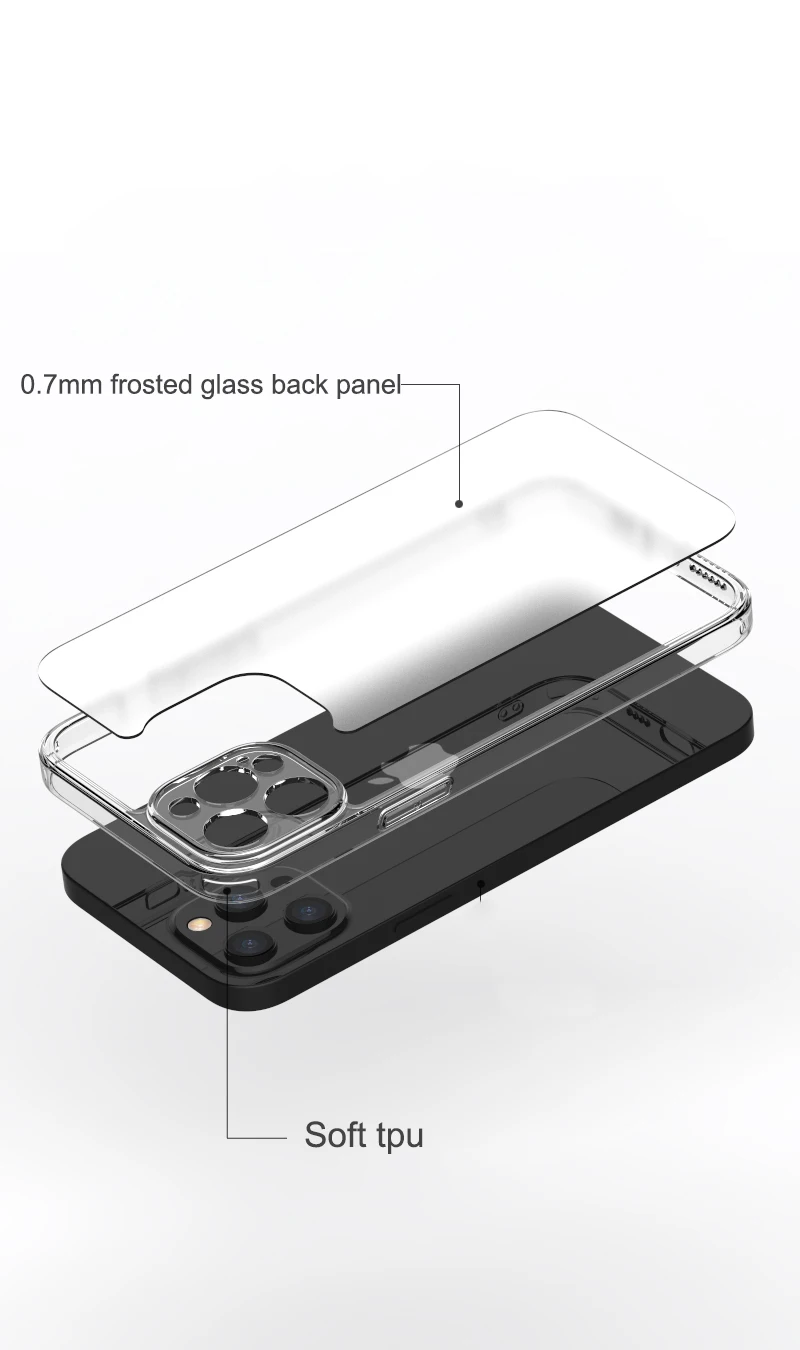 apple iphone 11 Pro Max case Matte Tempered Glass Transparent Phone Case For iPhone 13 12 11 Pro Max Shockproof Protective Cover Shell Anti Fingerprint case iphone 11 Pro Max 