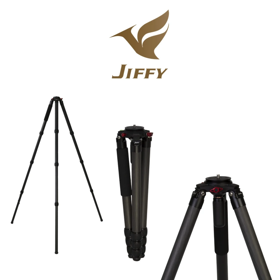 

JIFFY JF-PA Professional Carbon Fiber 188cm 4-Section Leg Tripod Heavy Duty big Load 18kg for DSLR Camera Video Camcorder