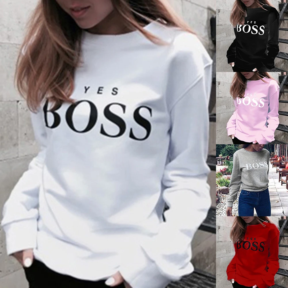 

Fashion Brand Women Sweatshirt Fall 2019 Letter Printed Sweatshirt Street Style Long Sleeve Pullover Femme Top New