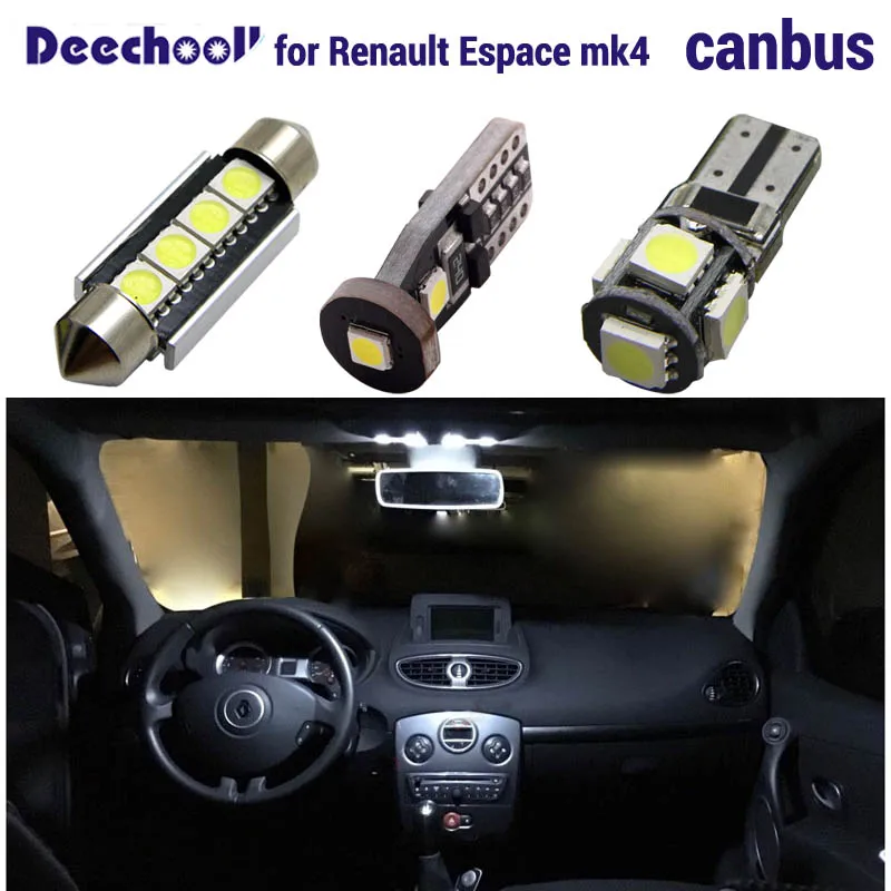 24 x светодиодный лампы для Renault для Espace 4 IV mk4 2006- безотказные автомобильные номерные знаки+ Внутренняя купольная Карта фары багажника