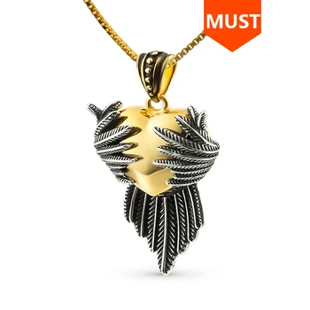 

SG Hot sale love heart wing pendant necklaces with chain necklace 925 sterling silver fashion jewelry making for women gifts