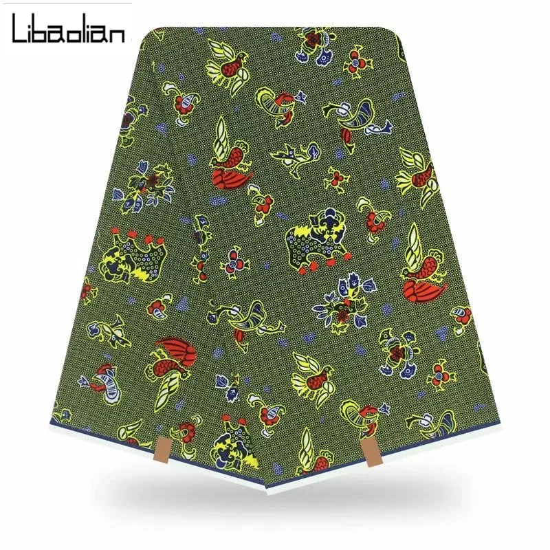 Африканская ткань, африканская восковая ткань, ткань Анкара, ткань для лоскутов, 6 ярдов, хлопок, ткань, африканская настоящая голландская восковая F912-20