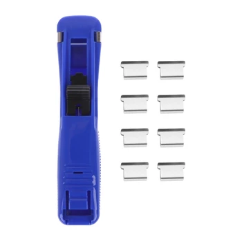 

8Pcs Clips+1Pc Dispenser Mini Metal Paper Clipper Photo Tickets Notes Paper Clip M17F