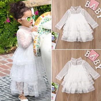 

Easter Dress Kid Girls Clothes White tulle Princess Party Dress for Girls Holiday Wedding Dress Girls Costume 3 Years