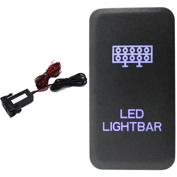 

1pcs LED Push Switch with Connector Wire Kit & 1pcs Dual USB o Car Charger LED Phone USB Input Socket for TOYOTA