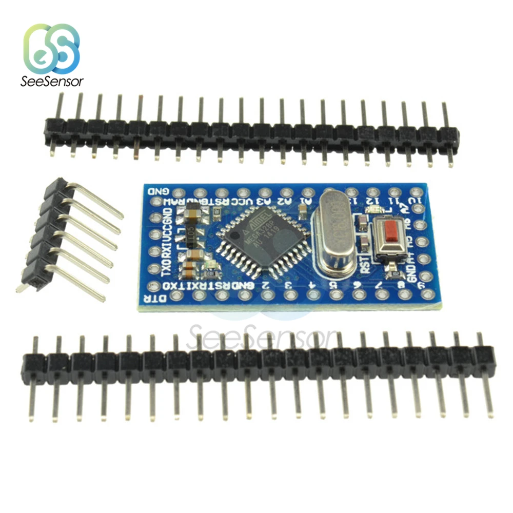 Pro Mini atmega328 Мини модуль ATMEGA328P 5 в 16 МГц с кристаллами осциллятора булавки для Arduino