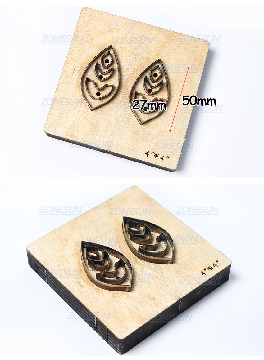 ZONESUN H9 DIY Custom Cutter кожаные серьги для резки высечки кожи серьги для стального правила высечки машины пресс-инструменты