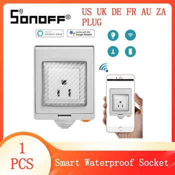 

SONOFF S55 Wi-Fi AC 100-240V Smart Waterproof Socket Work With Amazon Alexa Google Assistant Smart Home