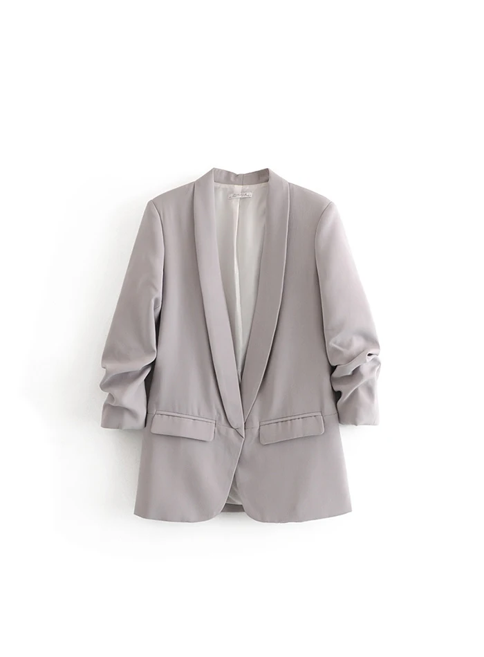Liva девушка Весна Осень Slim Fit Женские официальные пиджаки офисная работа открытый передний зазубренный Женский блейзер пальто горячая распродажа мода