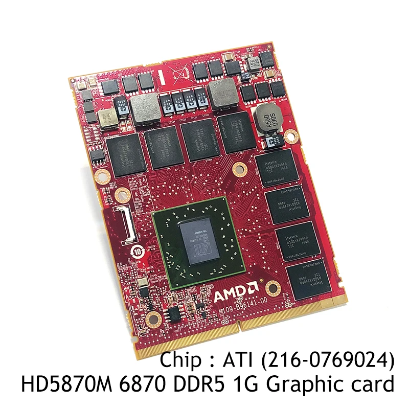 Новая Оригинальная HD5870M 6870 DDR5 1G графическая карта GPU для DELL Alineware M15X M17X R2