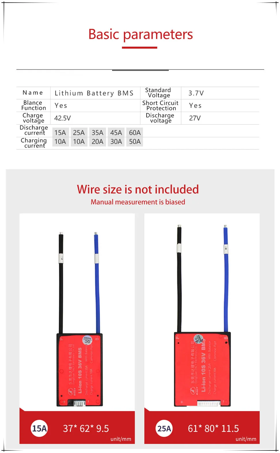 Водонепроницаемый bms 10S 36V 15A 25A 35A 45A 60A BMS используется для 36v 10ah 35ah 60ah батарея 60A непрерывная с функцией баланса