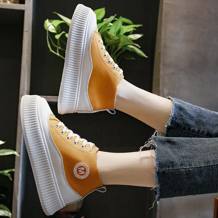 SWYIVY/Новая повседневная обувь из искусственной кожи; Chaussure Femme; женские кроссовки; коллекция года; сезон весна; кроссовки на платформе для женщин; модная женская обувь зеленого цвета; 39
